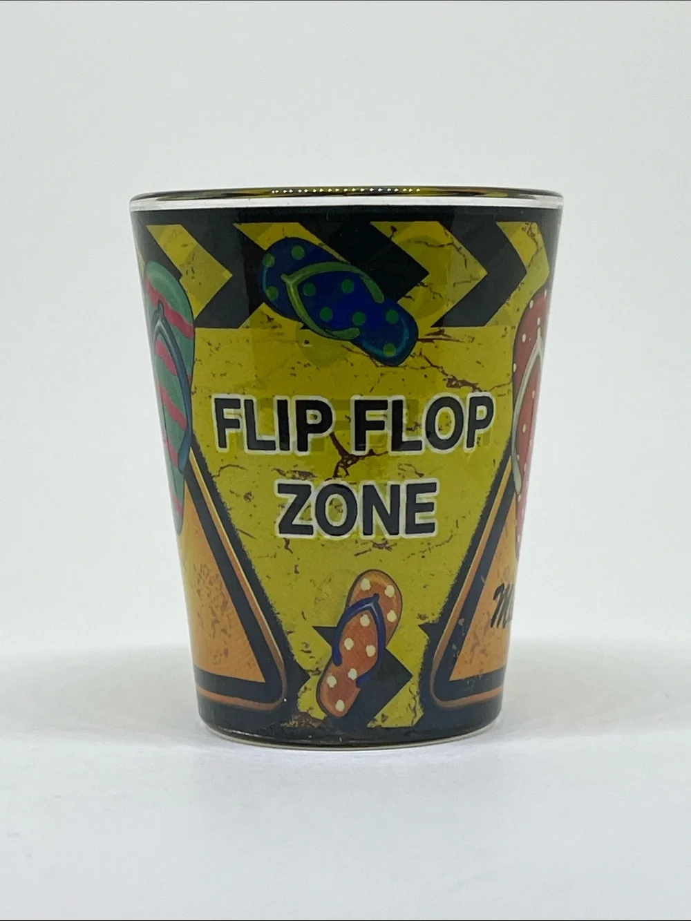 Miami Beach Yellow Flip-Flop Decorative Shot Glass